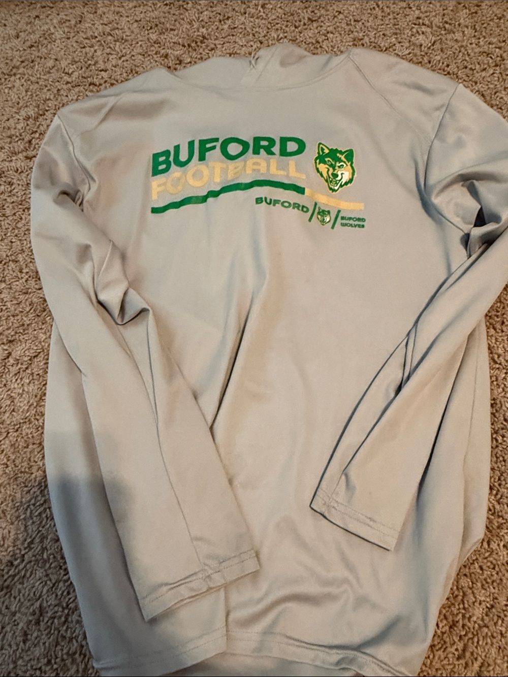 Ford Crewneck Football Graphic Sweatshirt in Light Gray